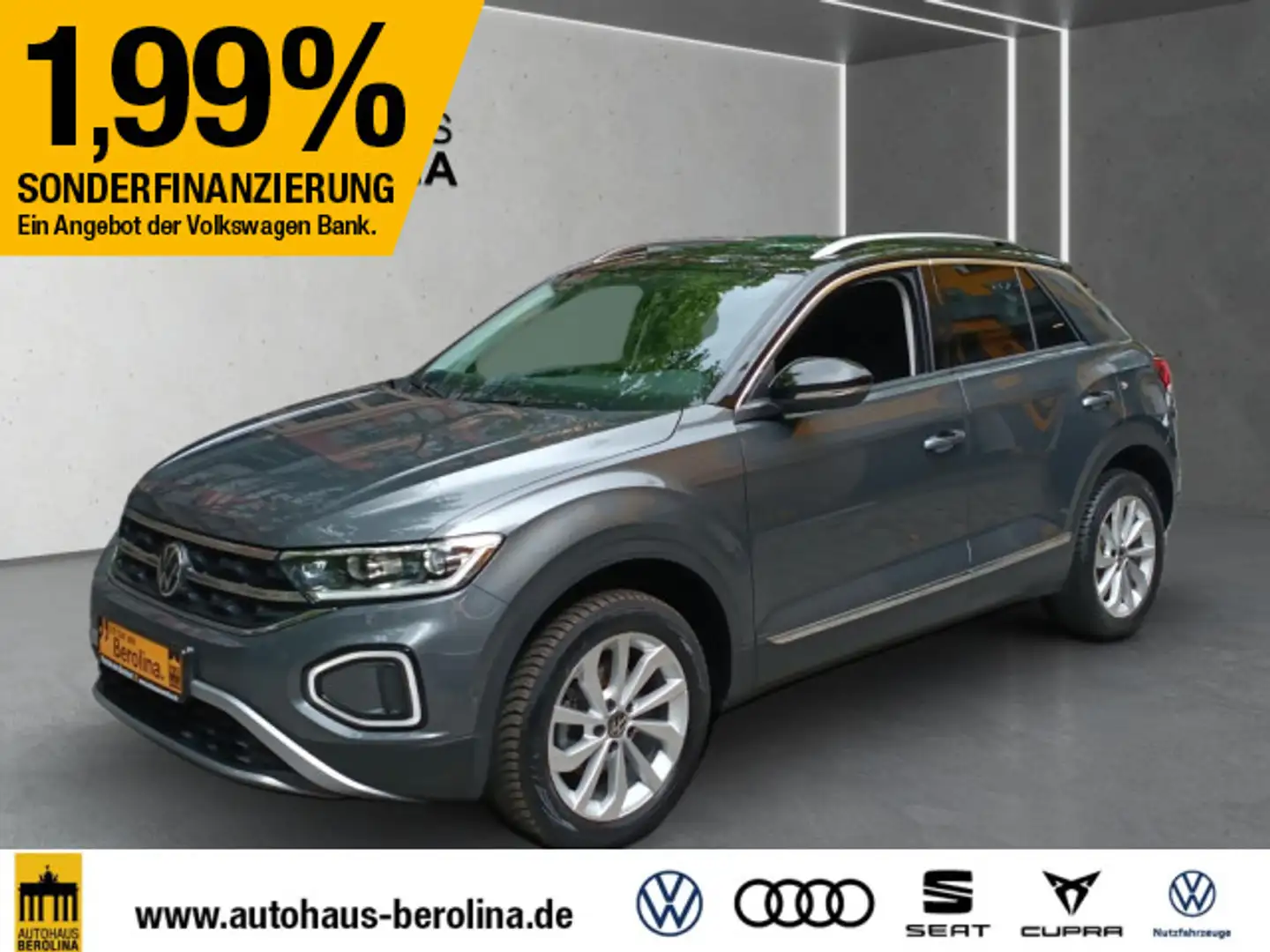 Volkswagen T-Roc 1.5 TSI Style DSG *AHK*ACC*LED+*NAV*SHZ* Grau - 2