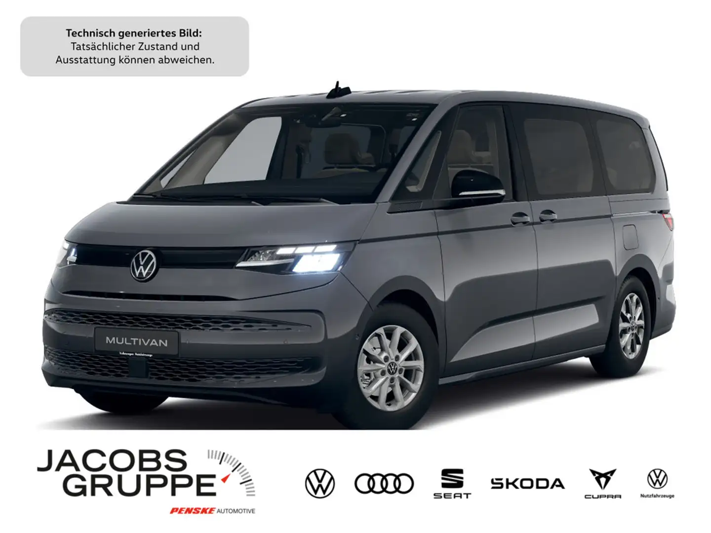 Volkswagen T7 Multivan 2.0 TDI Basis lang DSG,Navi,LED,A Grau - 1