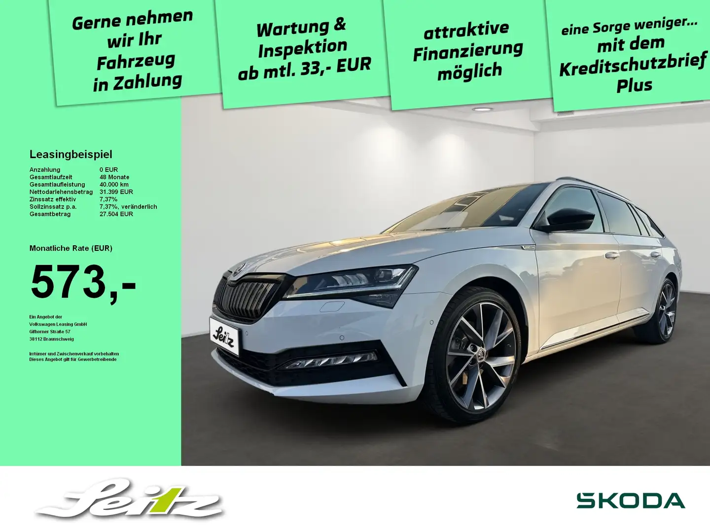 Skoda Superb Combi 1.4 TSI iV Sportline *AHK*MATRIX*STANDH* Weiß - 1