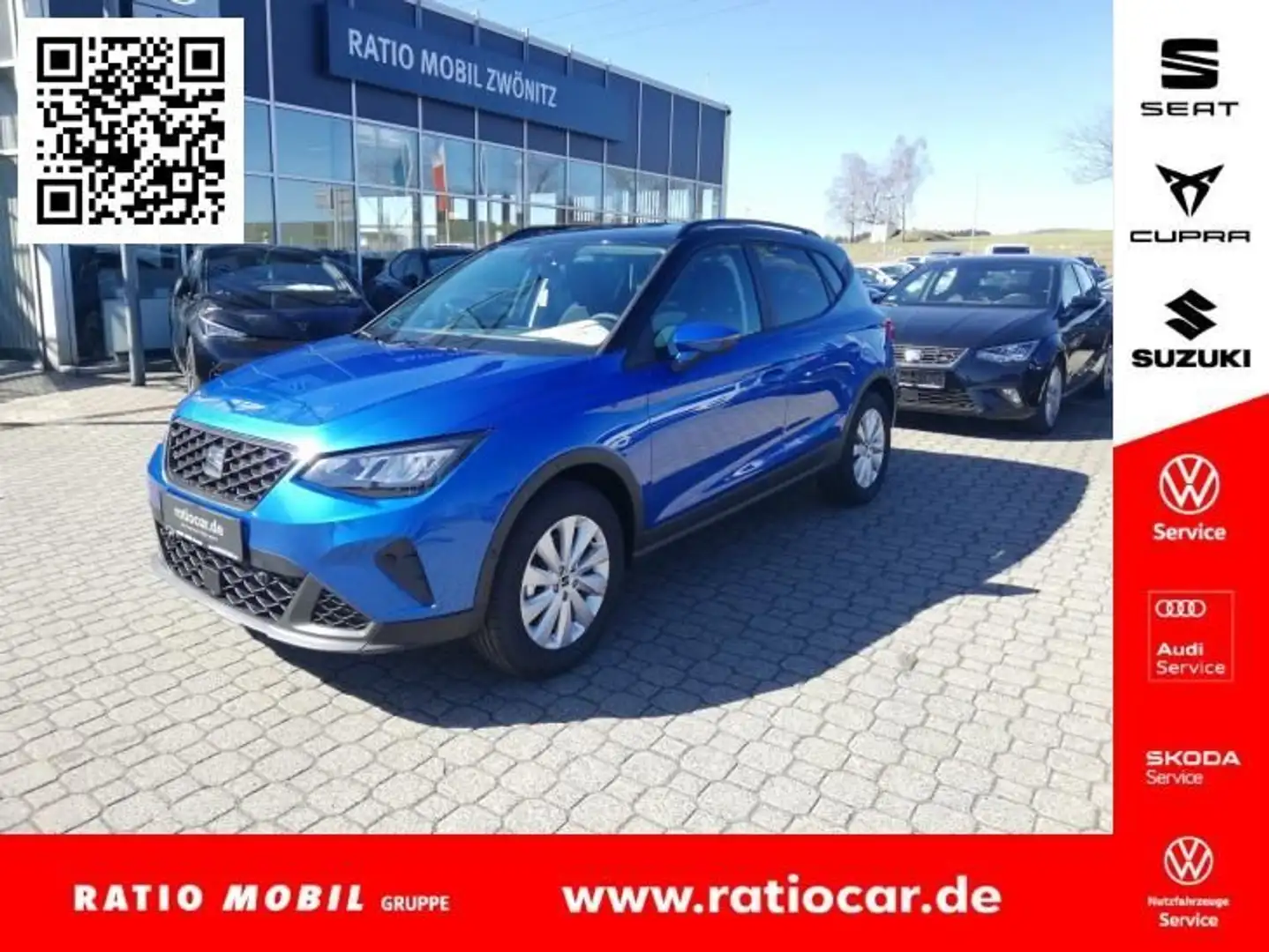 SEAT Arona ARONA ROAD EDITION 1.0 TSI PARKLENKASS. NAVI SHZ Blau - 1