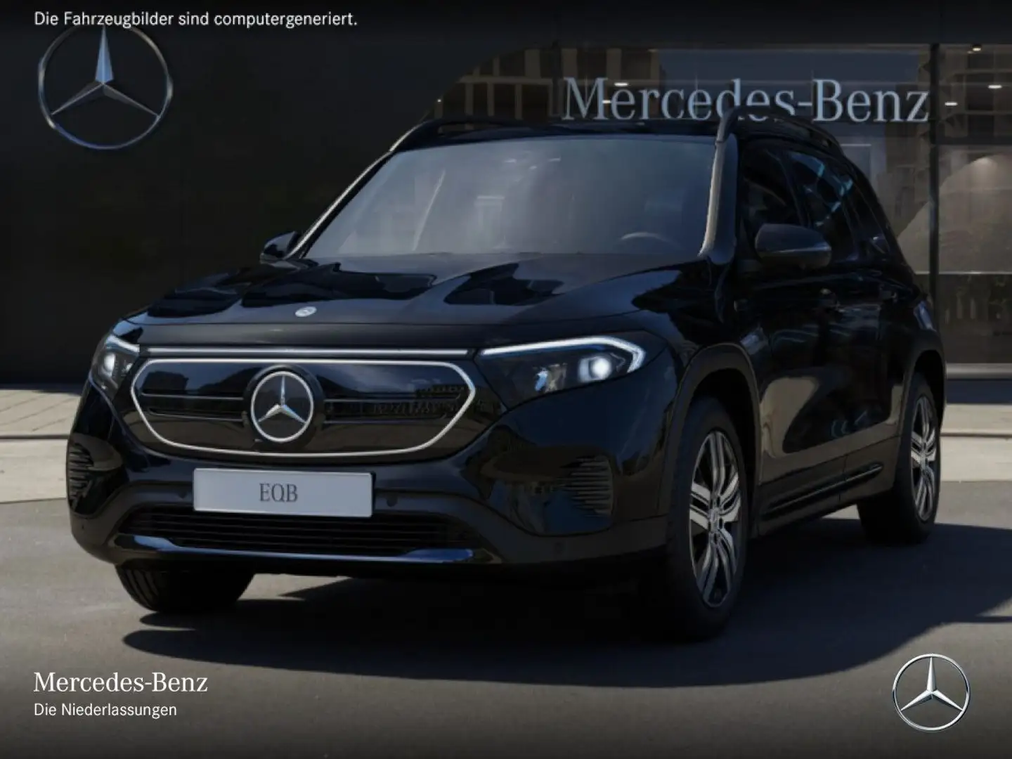 Mercedes-Benz EQB 300 4M PROG+NIGHT+ADVANCED+360 Schwarz - 2