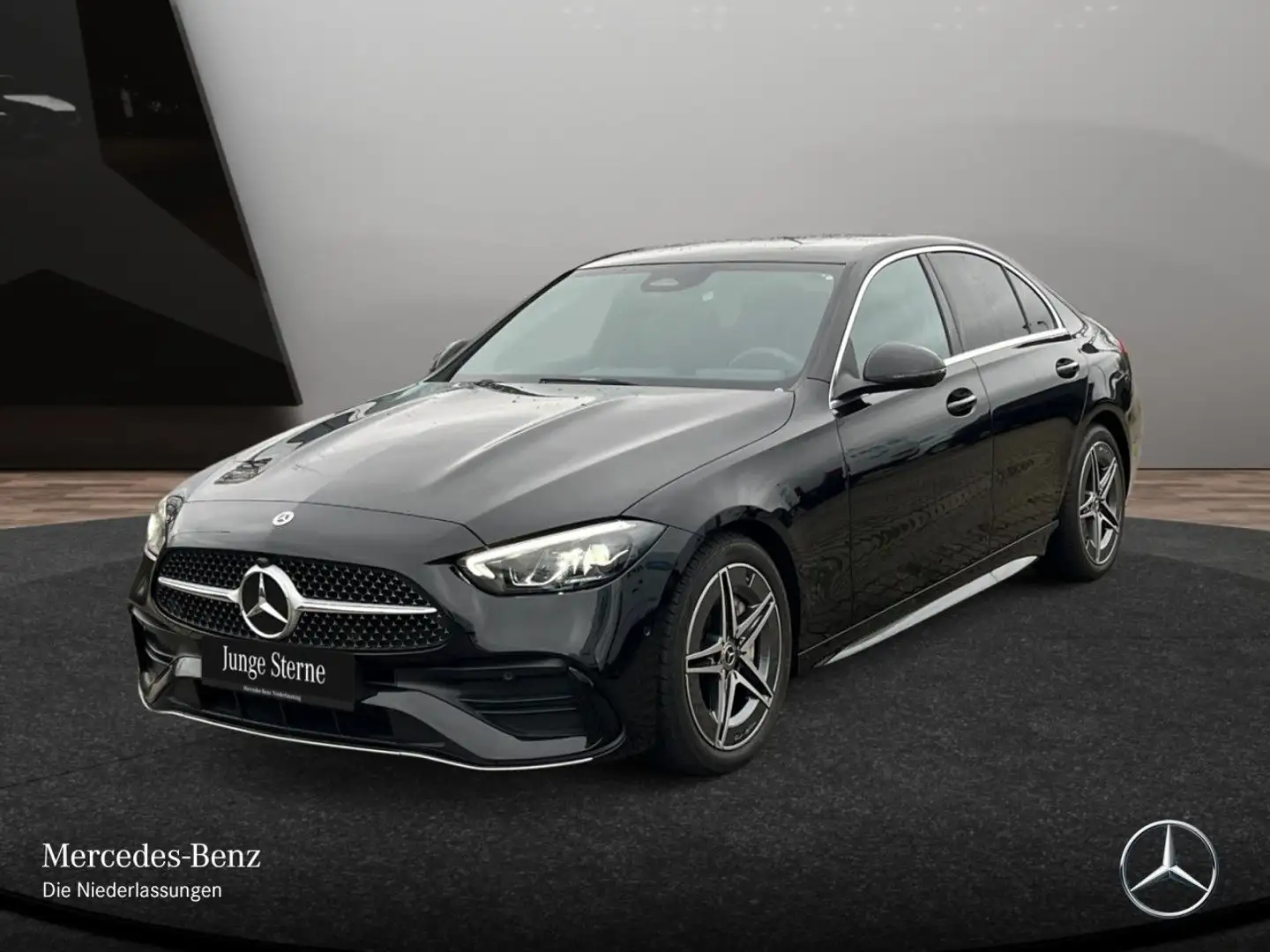 Mercedes-Benz C 200 AMG+PANO+AHK+LED+KAMERA+TOTW+KEYLESS+9G Schwarz - 2