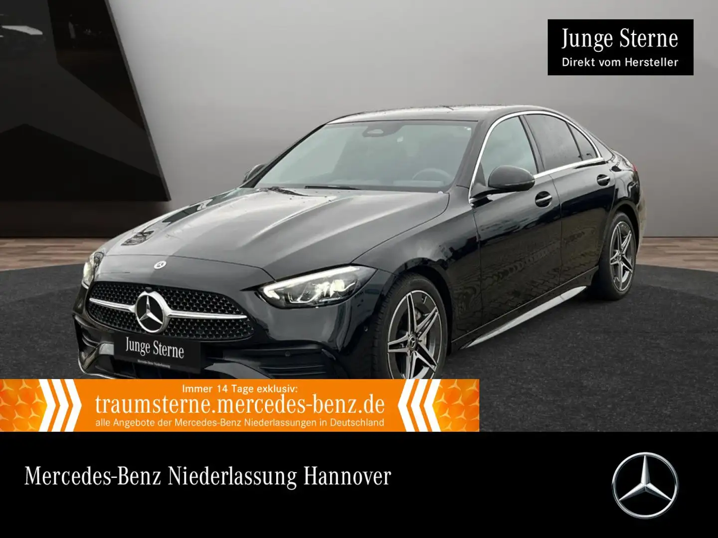 Mercedes-Benz C 200 AMG+PANO+AHK+LED+KAMERA+TOTW+KEYLESS+9G Schwarz - 1