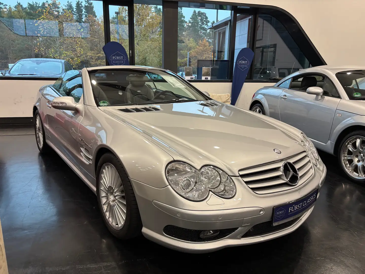 Mercedes-Benz SL 55 AMG Saisonfahrzeug 2.Hand XENON LEDER PDC Silber - 2