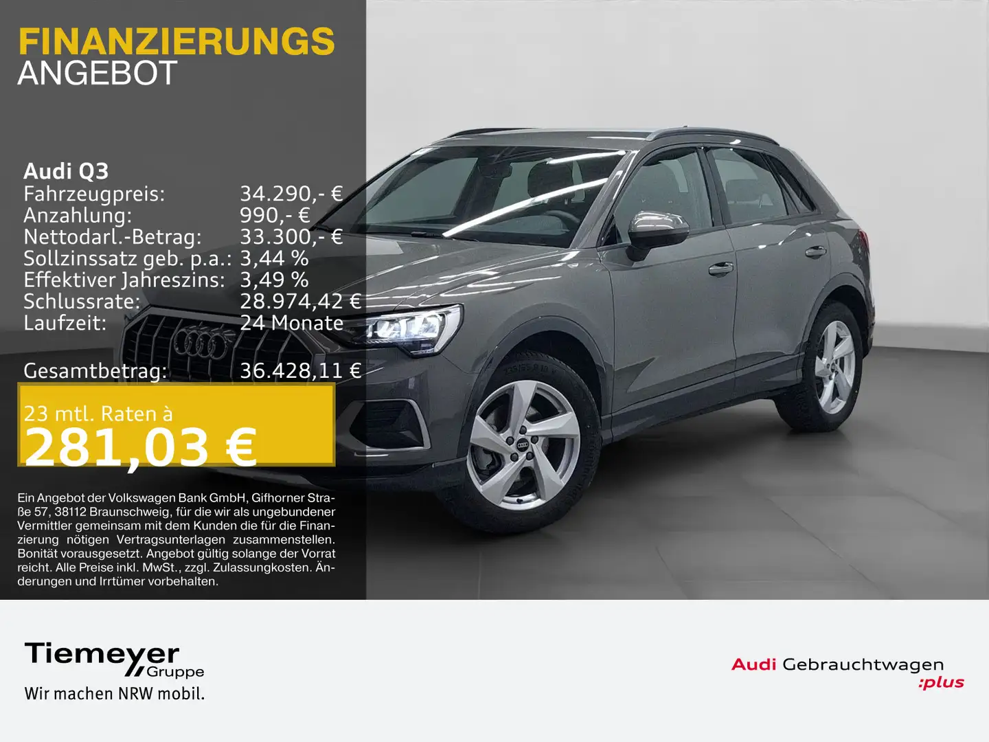 Audi Q3 35 TFSI ADVANCED LM18 NAVI+ LED SITZHZG Grau - 1