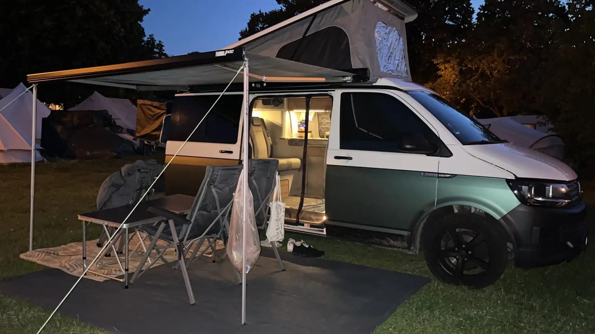 Volkswagen T6 Transporter Bulli T6 Campervan Salty Blue Premium Grün - 2