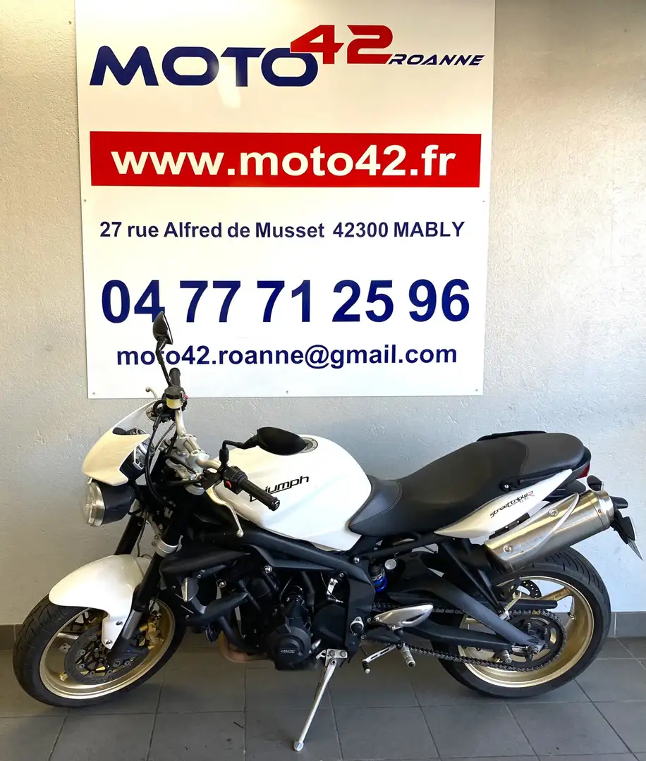 Triumph Street Triple 675 Blanc - 1