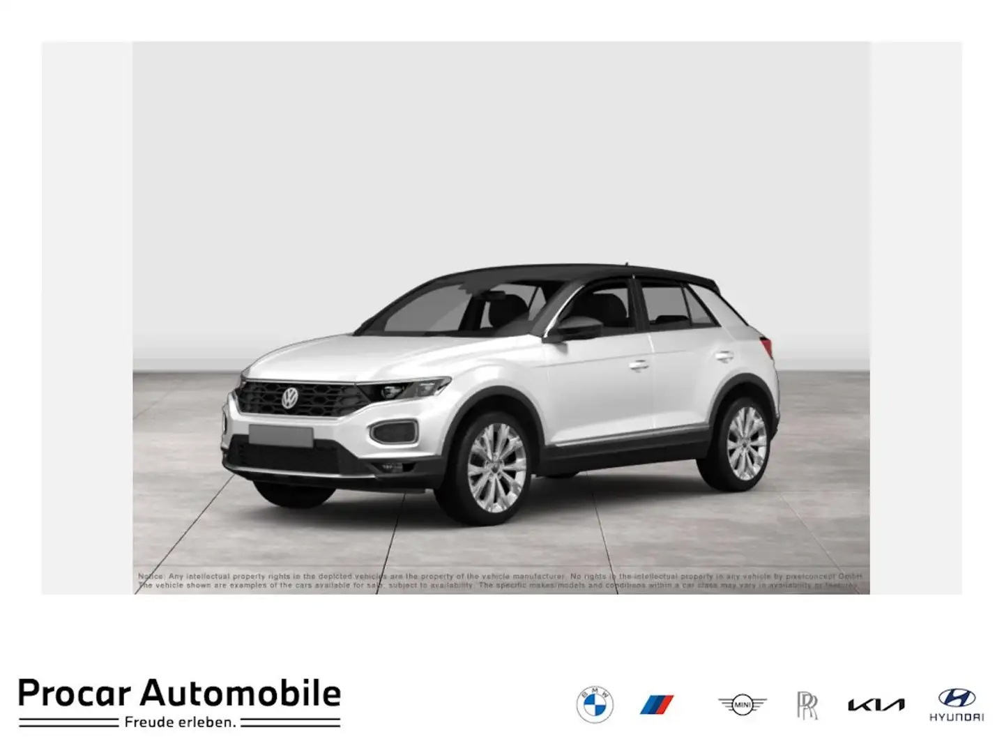 Volkswagen T-Roc 2.0 TSI R-Line+PANO+ACC+AHK+LEDER+NAVI+IQ Weiß - 1