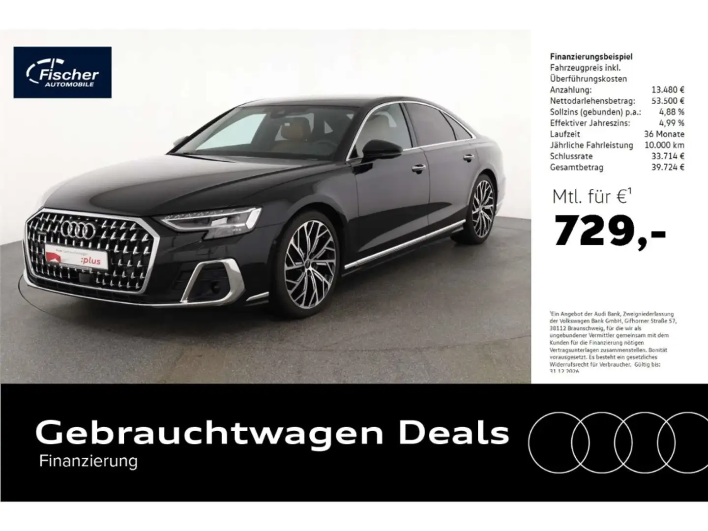 Audi A8 50 TDI quattro Noir - 1