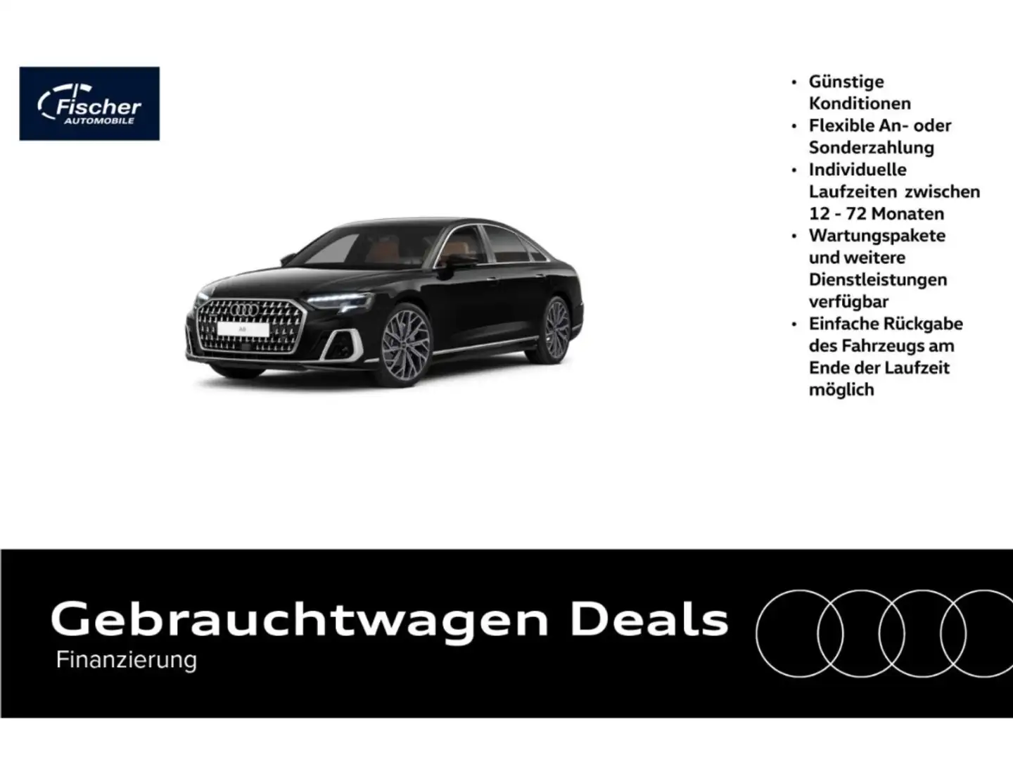 Audi A8 50 TDI quattro Schwarz - 1