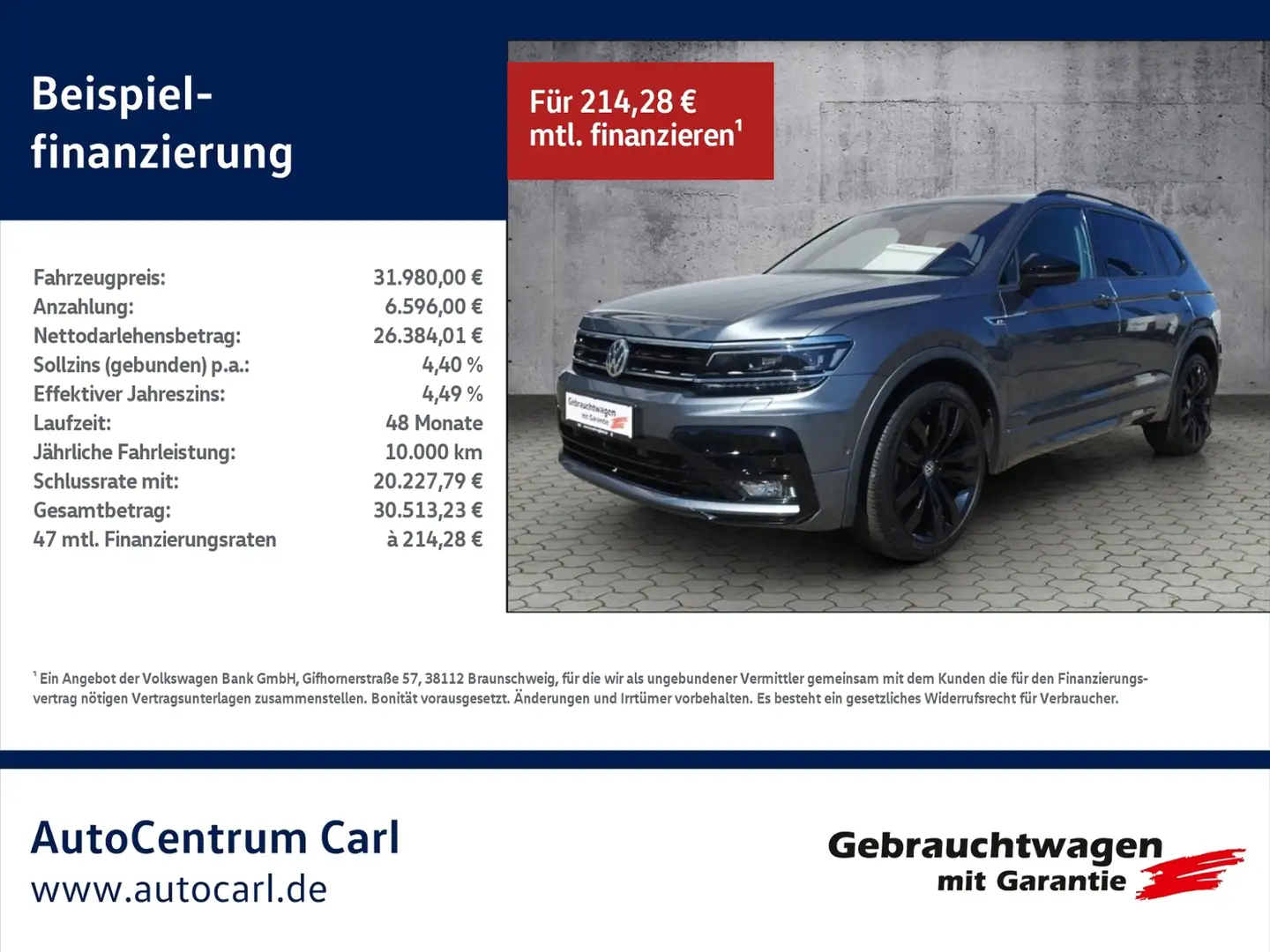 Volkswagen Tiguan Allspace Highline 2.0 TDI DSG 4M PANO/DCC/HUD KLIMA LED NA Gris - 1