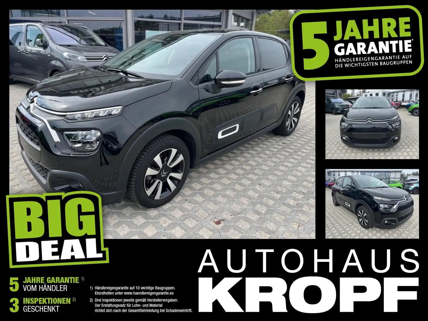Citroen C3 1.2 PureTech Parkpilot,Tempomat,Klimaauto. Zwart - 1