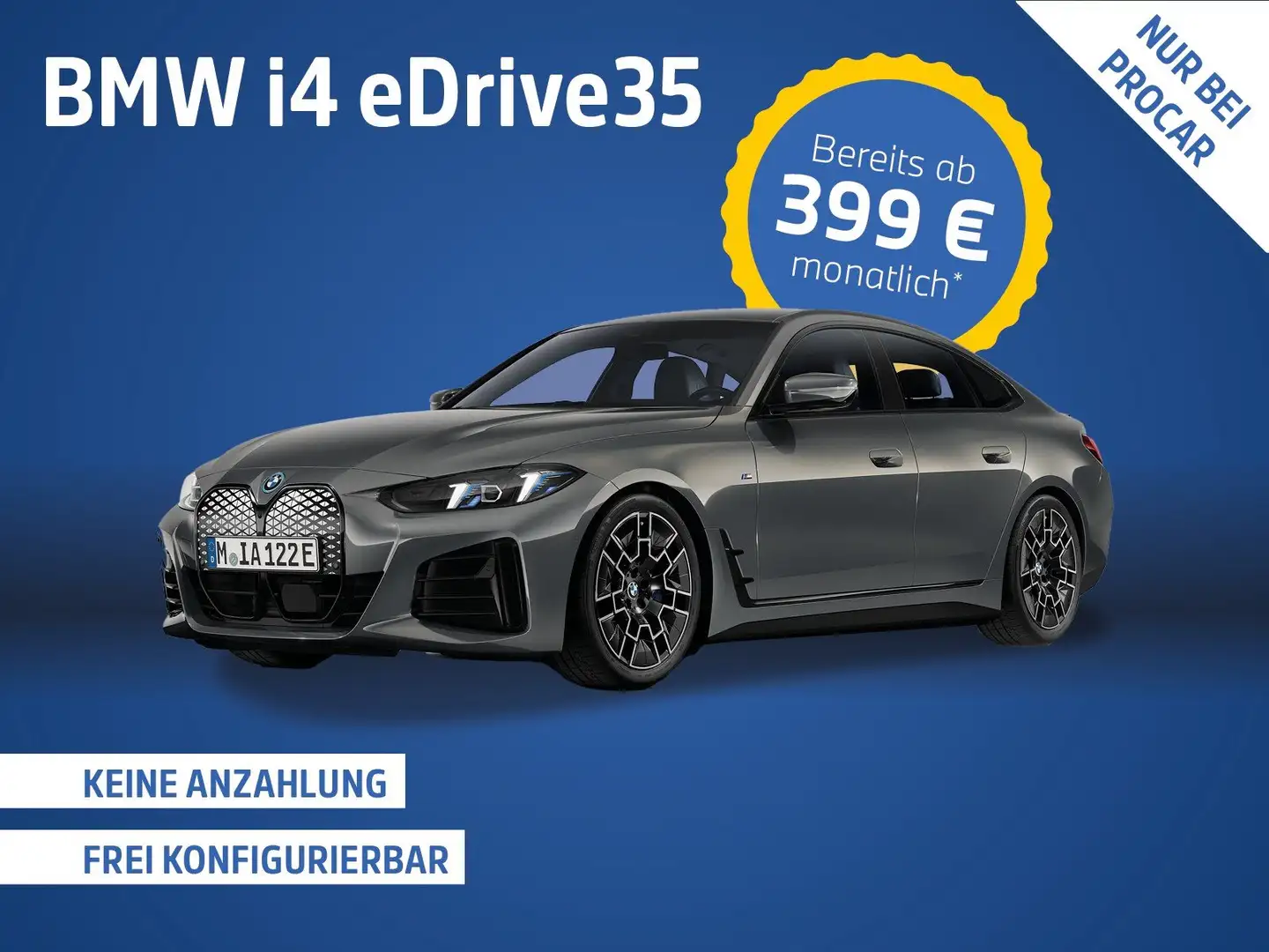 BMW i4 eDrive35 AKTIONSANGEBOT! GEW. LEAS. AB 299,- NETTO Negro - 2