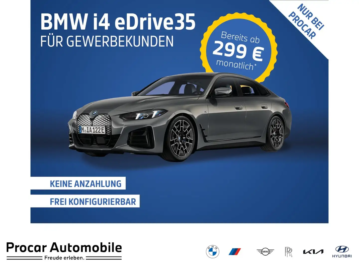 BMW i4 eDrive35 AKTIONSANGEBOT! GEW. LEAS. AB 299,- NETTO Negro - 1