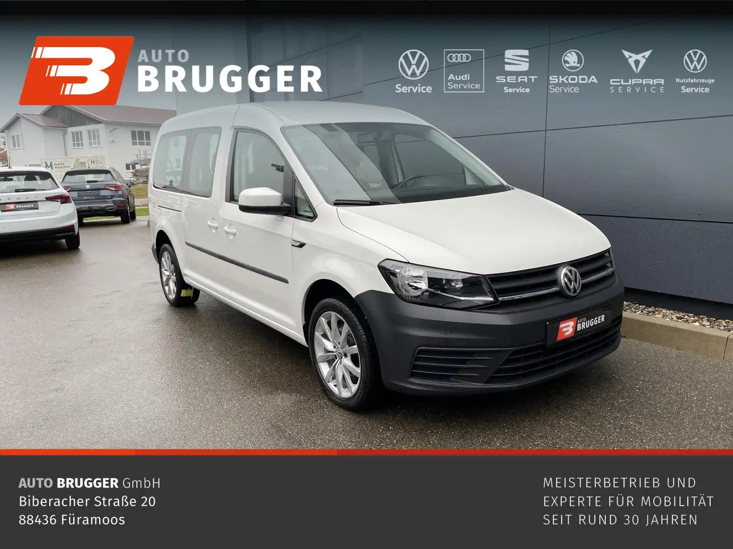 Volkswagen Caddy Maxi 2.0 TDI Trendline AHK Tempomat 7-SITZ Blanc - 1