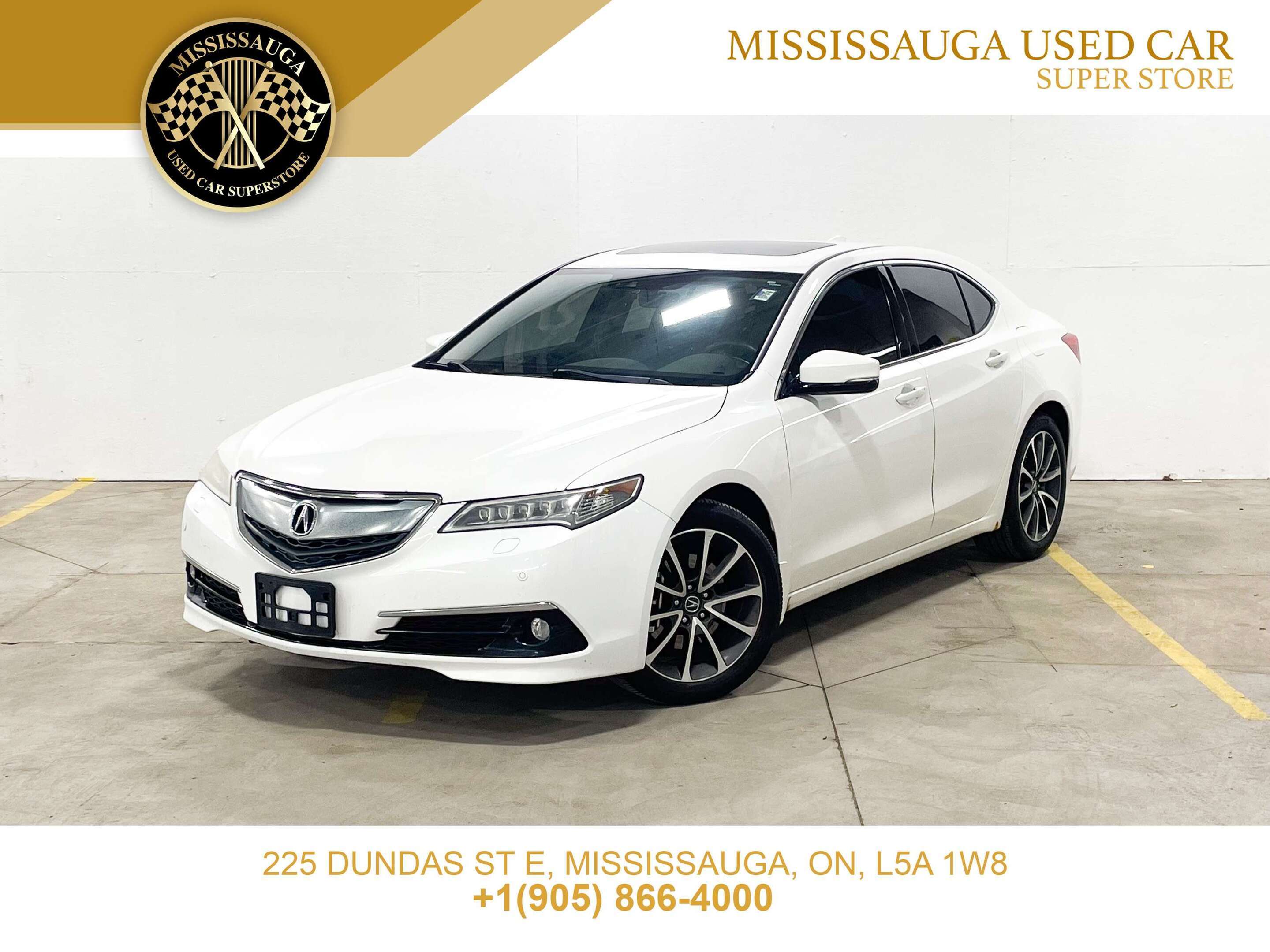 White 2015 Acura TLX Sedan  Automatic