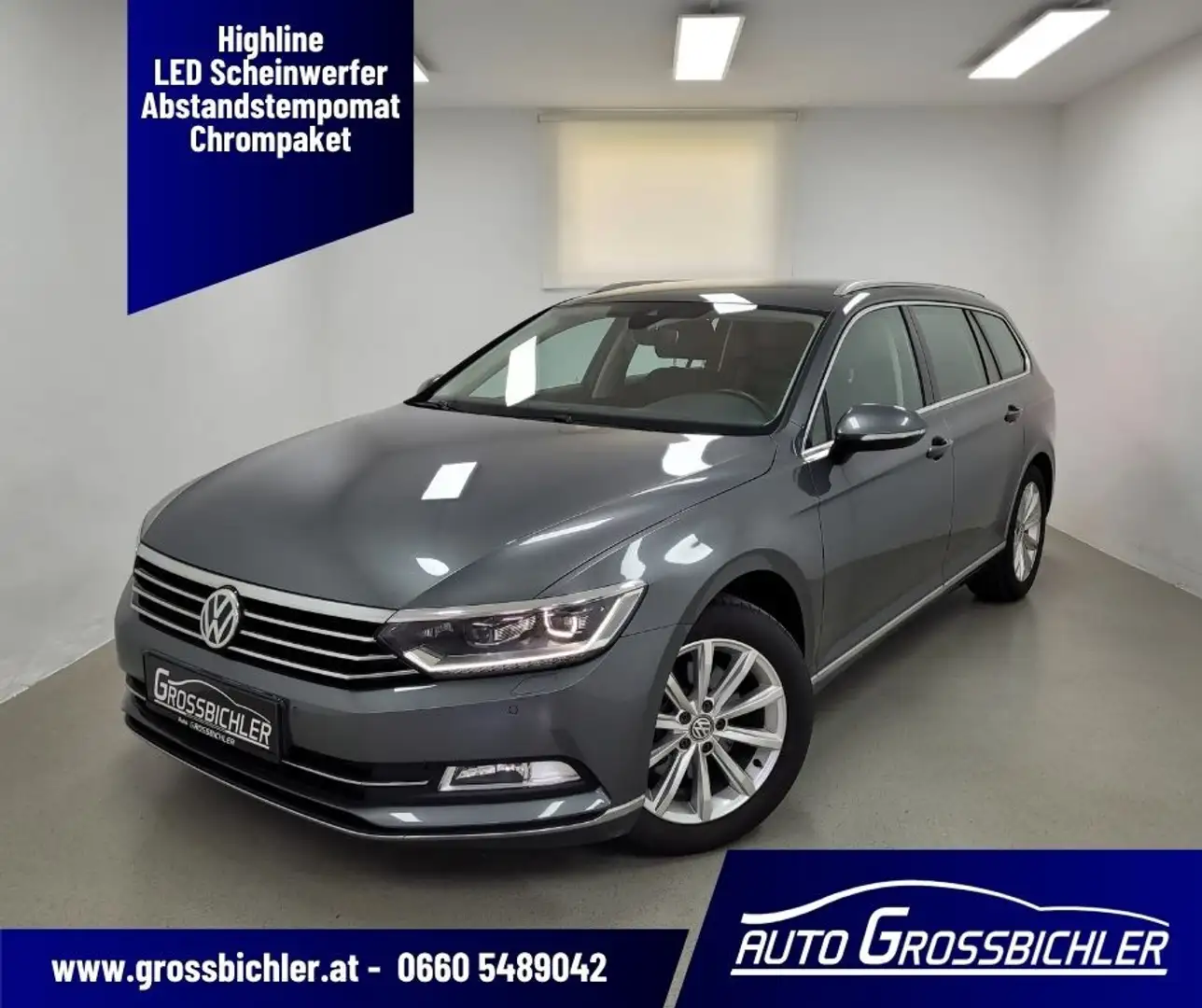 Volkswagen Passat Variant Highline 2,0 TDI DSG,LED, ACC, Prüfgutach06/26 Grau - 1