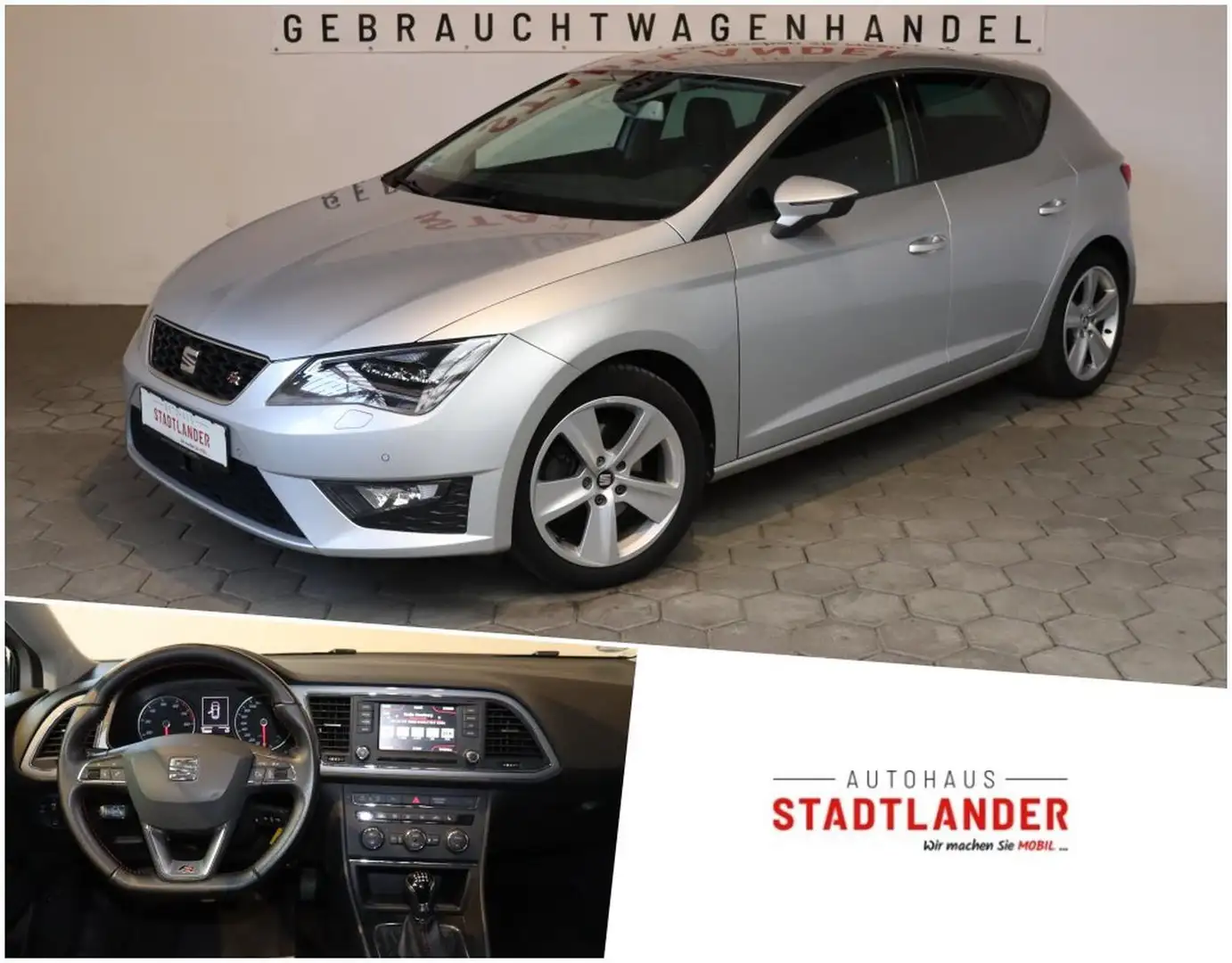 SEAT Leon FR 1.4 TSI LED*SHZ*ACC*BT-FSE Silber - 1
