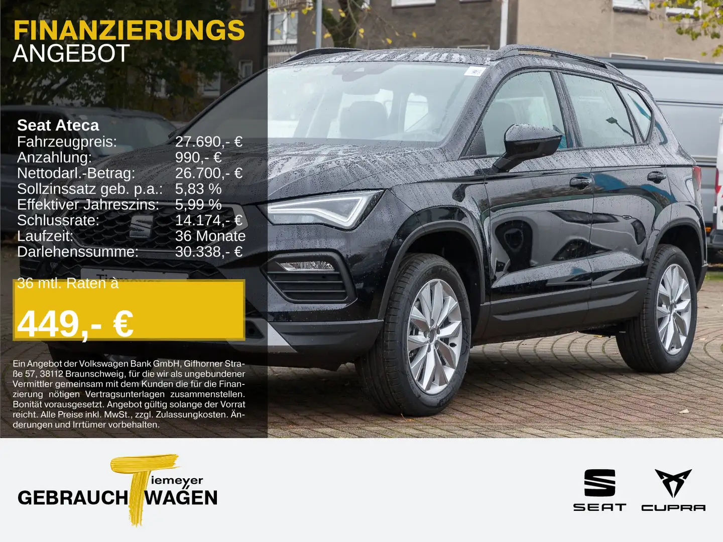 SEAT Ateca 1.5 TSI DSG STYLE LM17 VIRTUAL LED KAMERA Schwarz - 1
