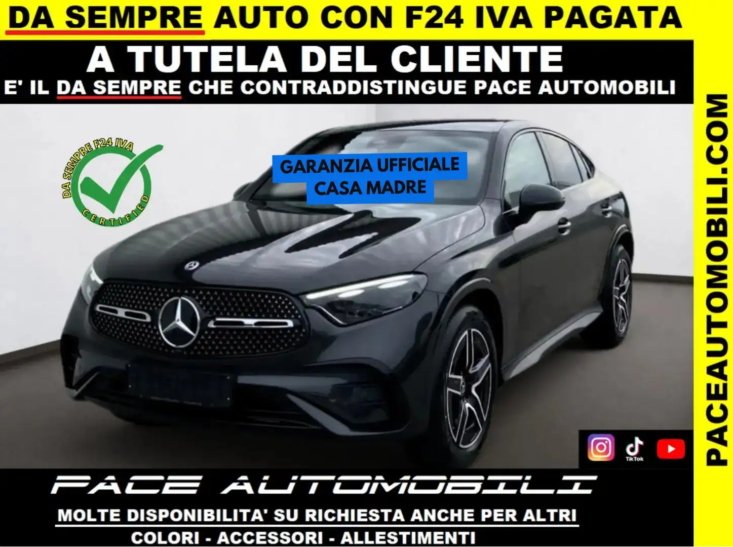 Mercedes-Benz GLC 200 i AMG 4M MBUX PREMIUM NIGHT KAMERA LED PDC TETTO Grigio - 1