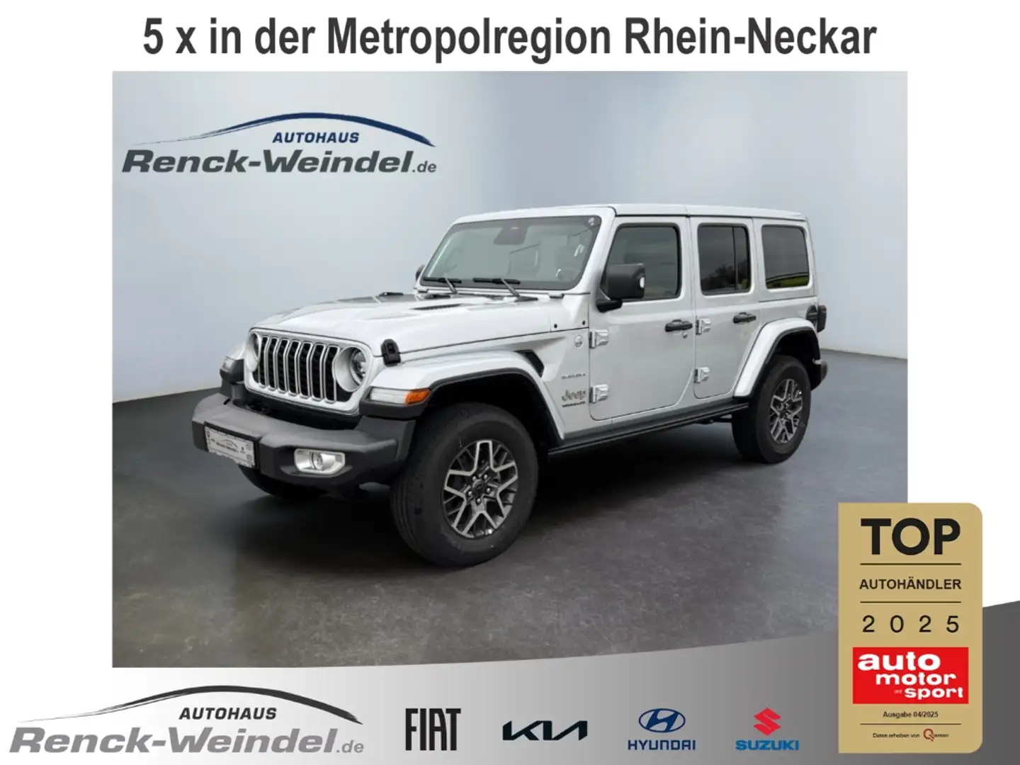 Jeep Wrangler Unlimited Sahara 2.0 T-GDI Hardtop Navi Soundsyste Silber - 1