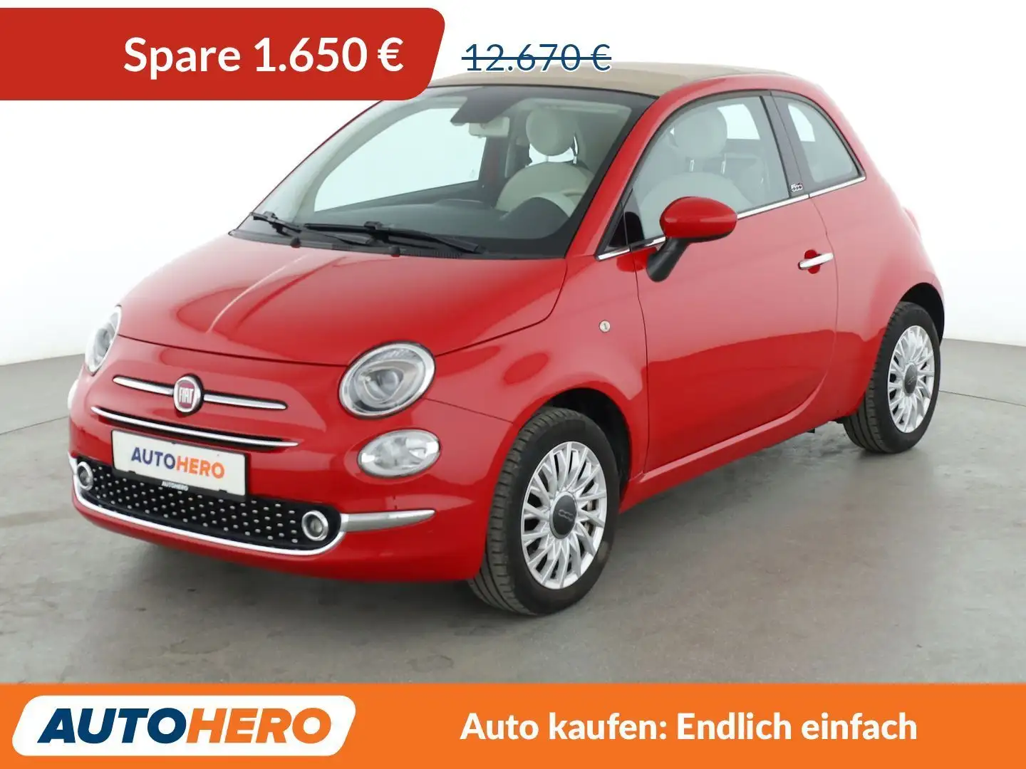 Fiat 500C 1.2 Lounge *TEMPO*PDC*ALU*KLIMA* Rot - 1