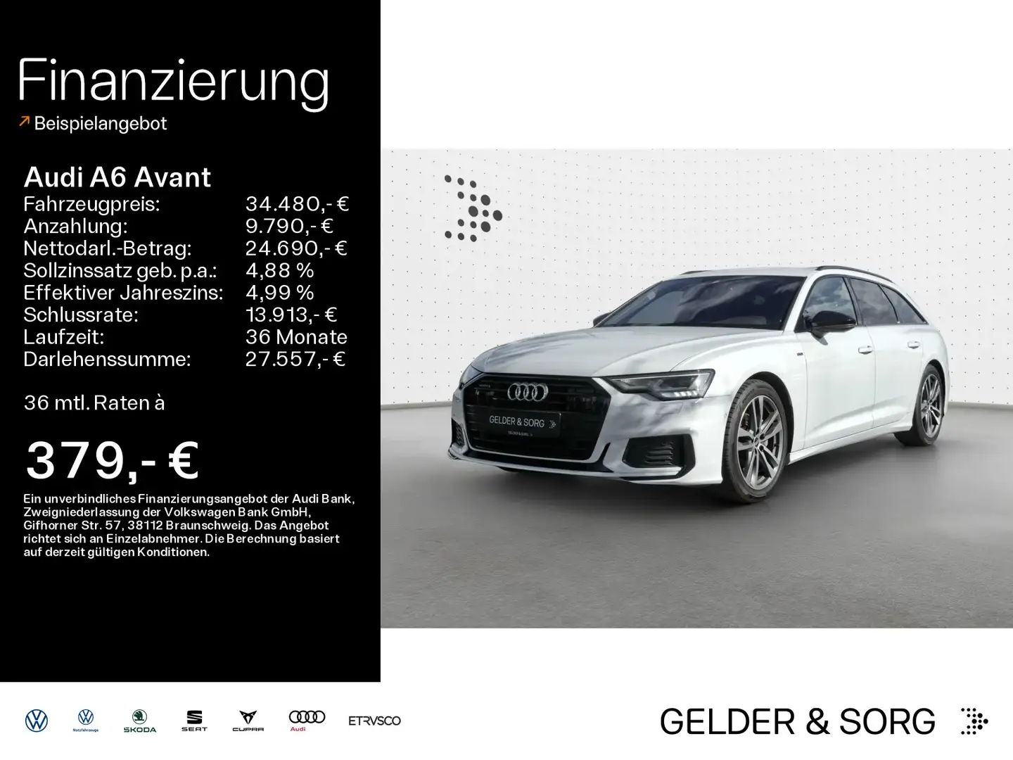 Audi A6 40 TDI qu. sport AHK*Tour*B&O*Kamera Blanco - 1