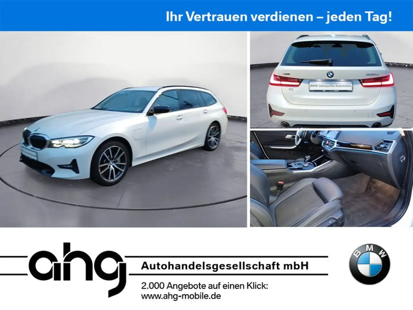 BMW 330 e xDrive Touring Sport Line Automatic Aut. AH Blanc - 1