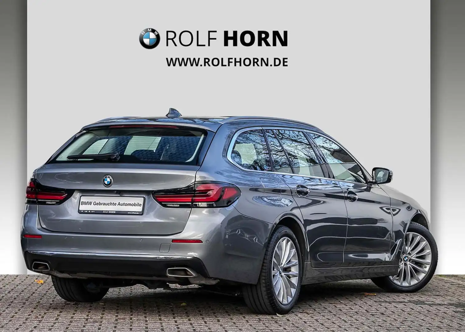 BMW 520 i Touring Luxury Line Pano HUD HiFi RfKam LED Gris - 2