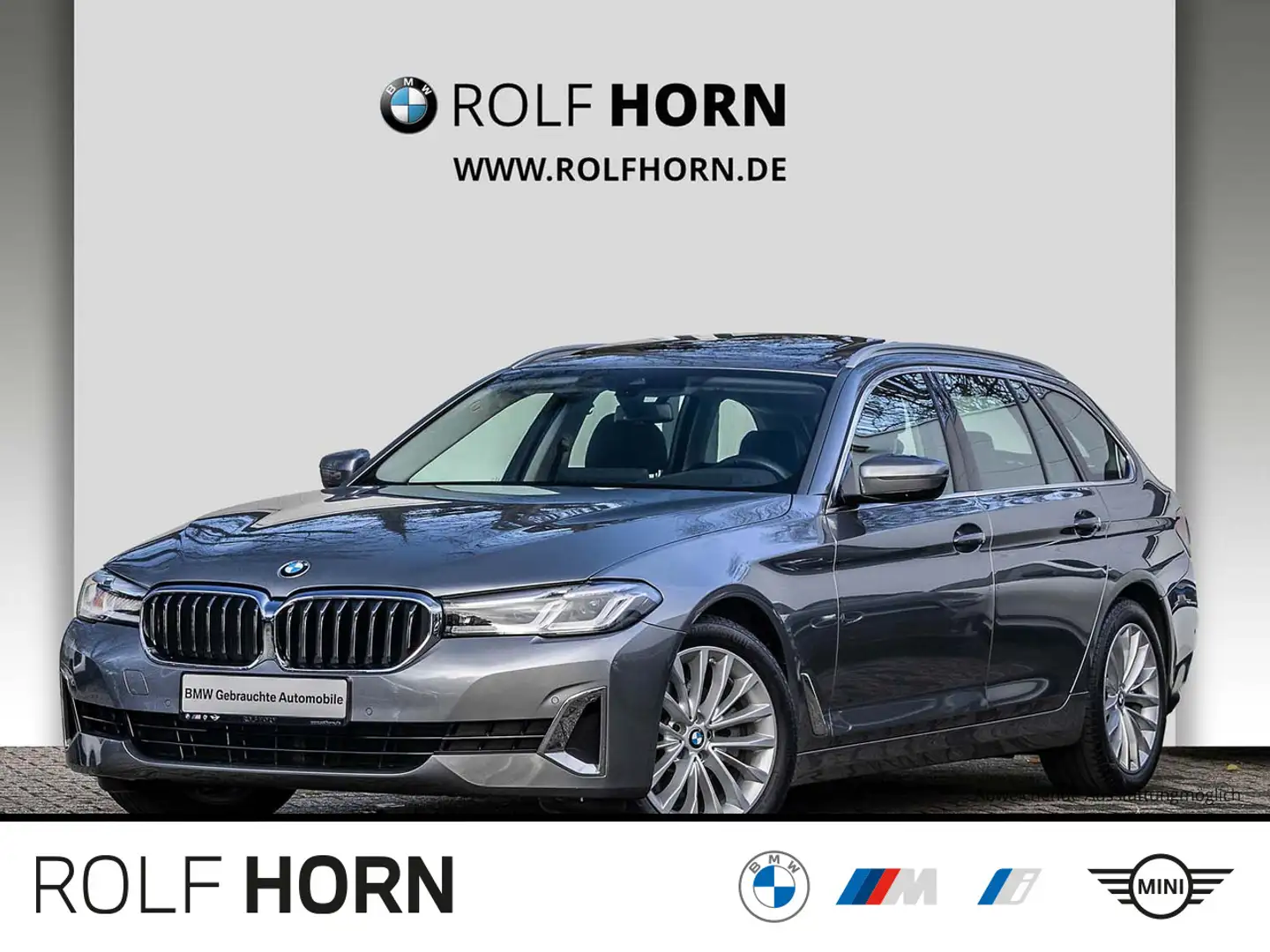 BMW 520 i Touring Luxury Line Pano HUD HiFi RfKam LED Gris - 1