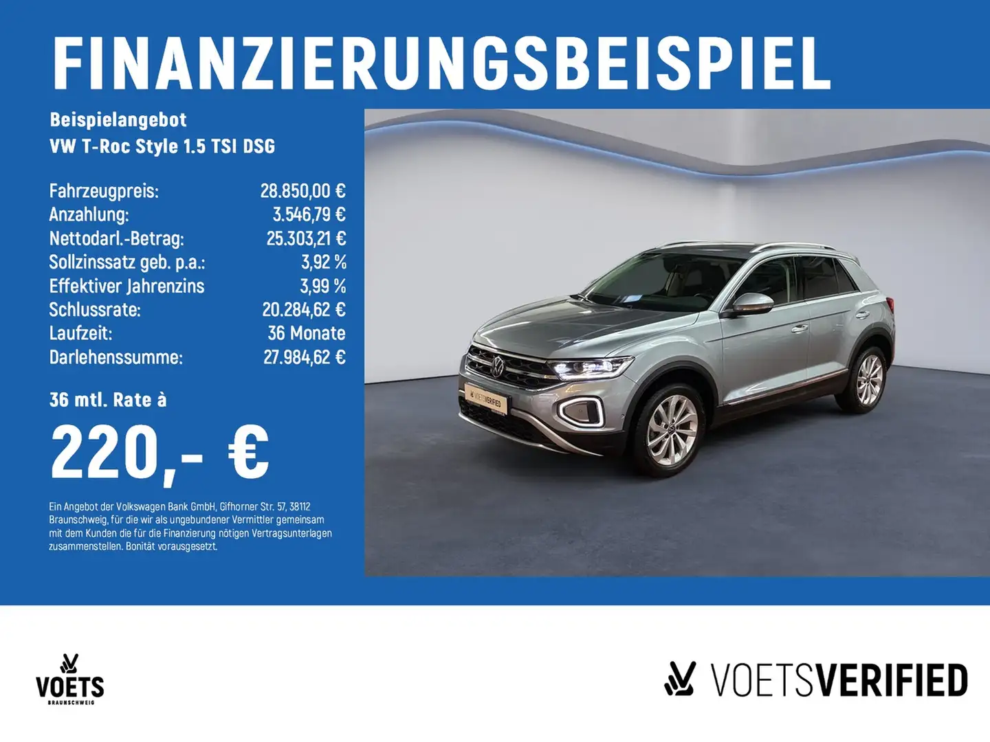 Volkswagen T-Roc Style 1.5 TSI DSG AHK+RearView+NAVI Silber - 2