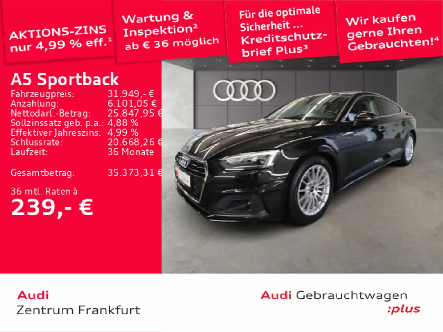 Audi A5 35 TFSI S tronic LED AHK DAB PDC Te Schwarz - 1