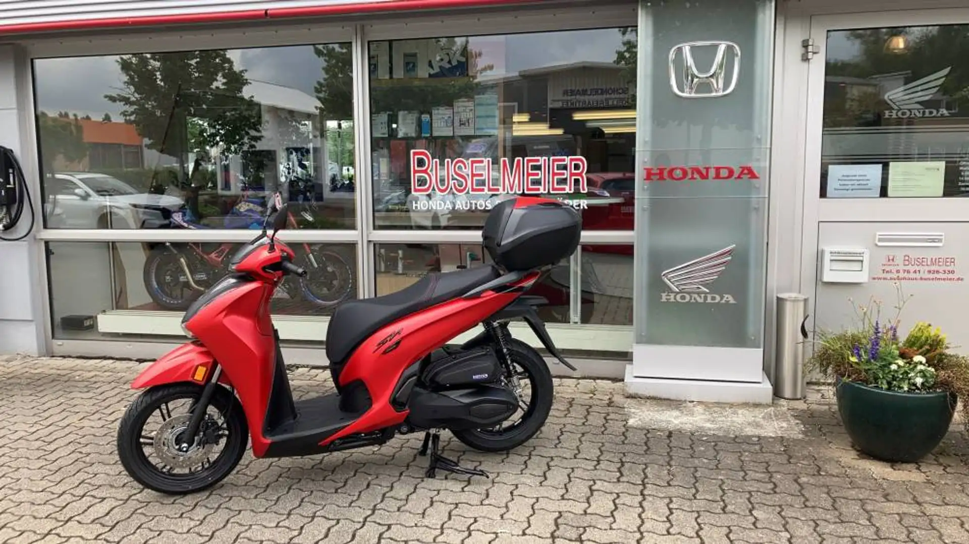 Honda SH 350i mit Smart Top Box 2025 Rosso - 2