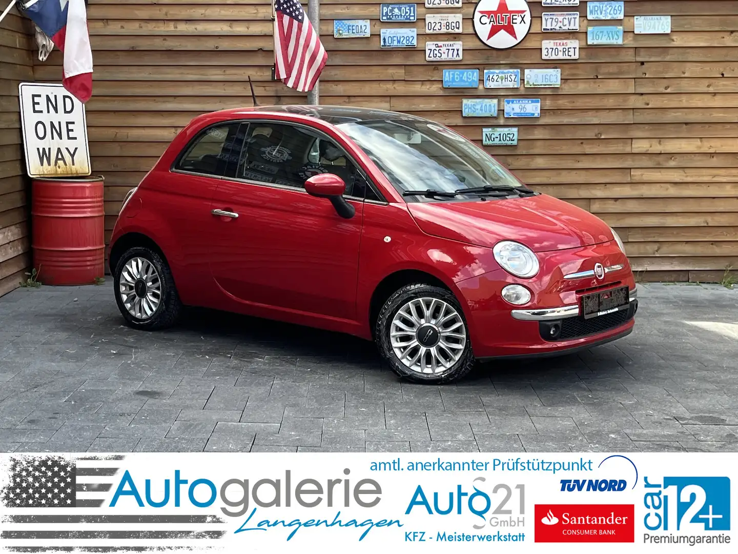 Fiat 500 Lounge Panorma Automatik Klima City PDC Rot - 1
