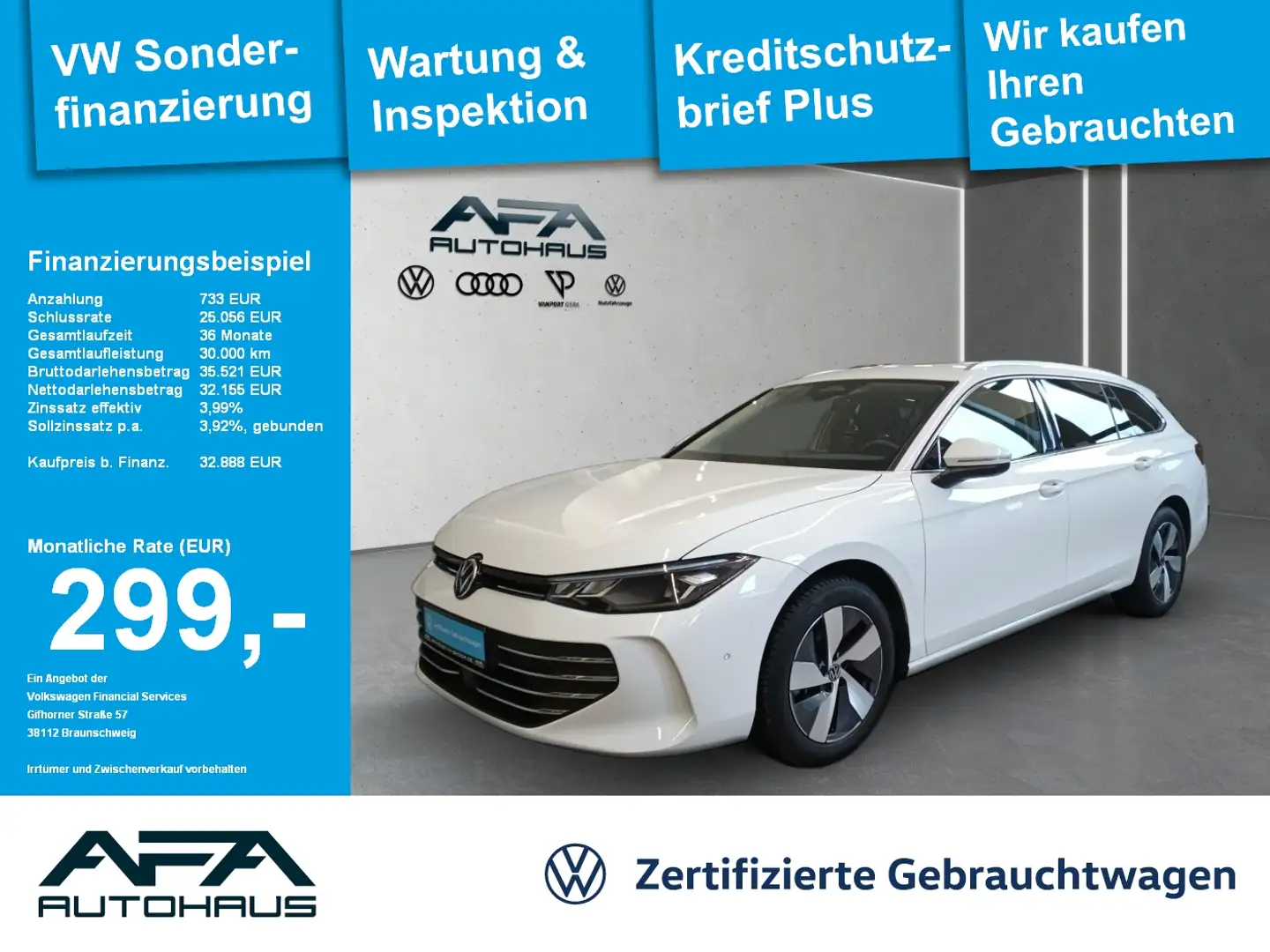 Volkswagen Passat Var. 2.0 TDI Business DSG AHK*LED*NAV*ACC Alb - 1