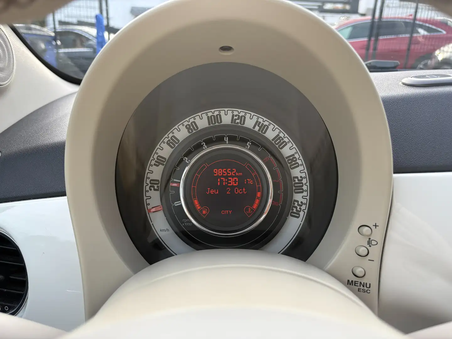 Fiat 500 1.2i Lounge - EU5 - GARANTIE 1AN - Blanc - 2