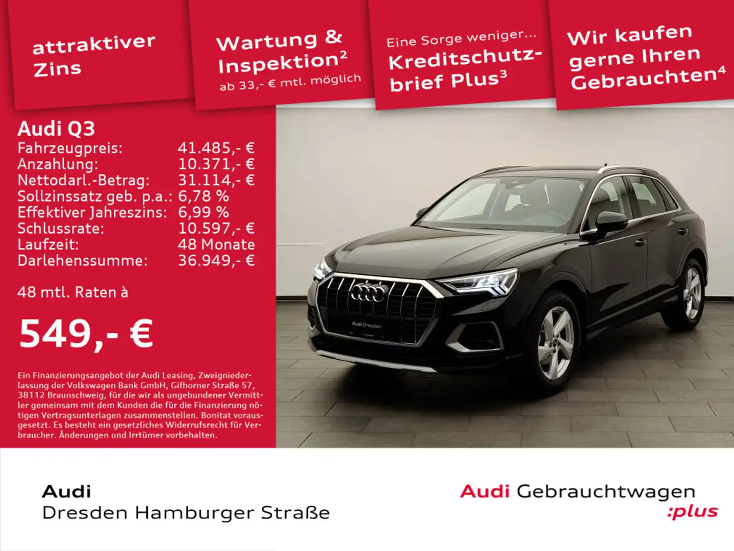 Audi Q3 advanced 35 TFSI S tronic/ Standheizung/AHK u Schwarz - 1