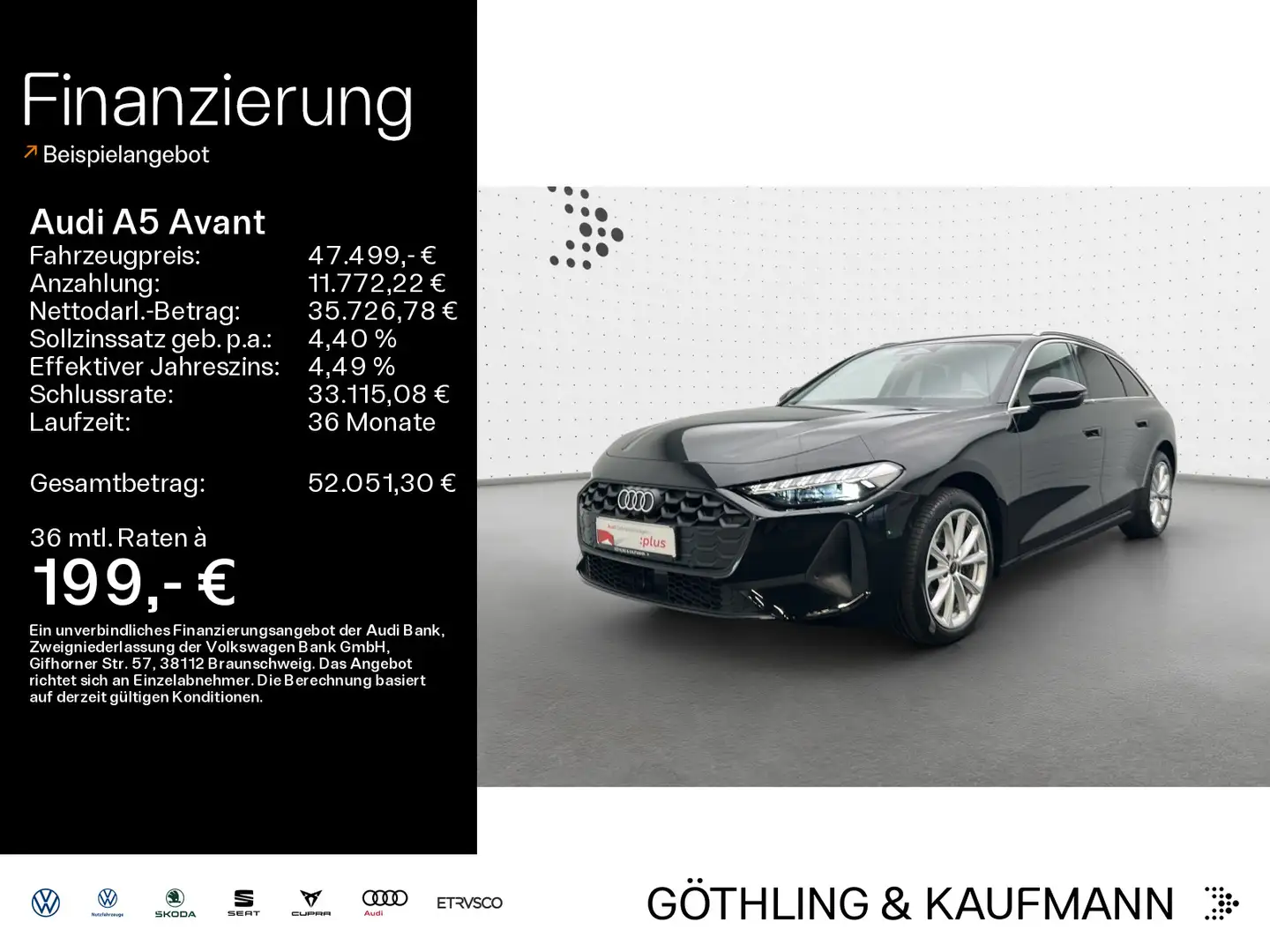 Audi A5 40 TDI S tro*B&O*HUD*LED*Virtual*Navi+* Schwarz - 1