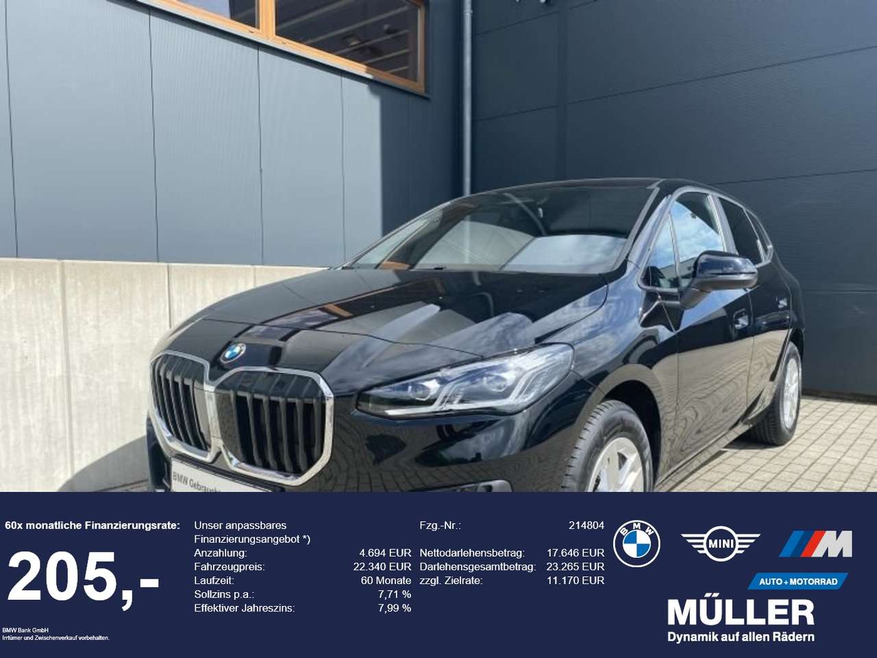 BMW 218 2023 — i Active Tourer LED+/S-SITZ/K-ZUG/CAM/Apple