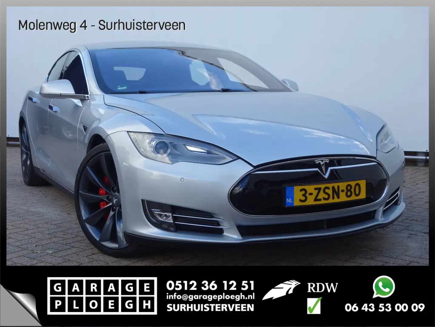 Tesla Model S P 85D 700pk Performance Autopilot Launch control L Grijs - 1