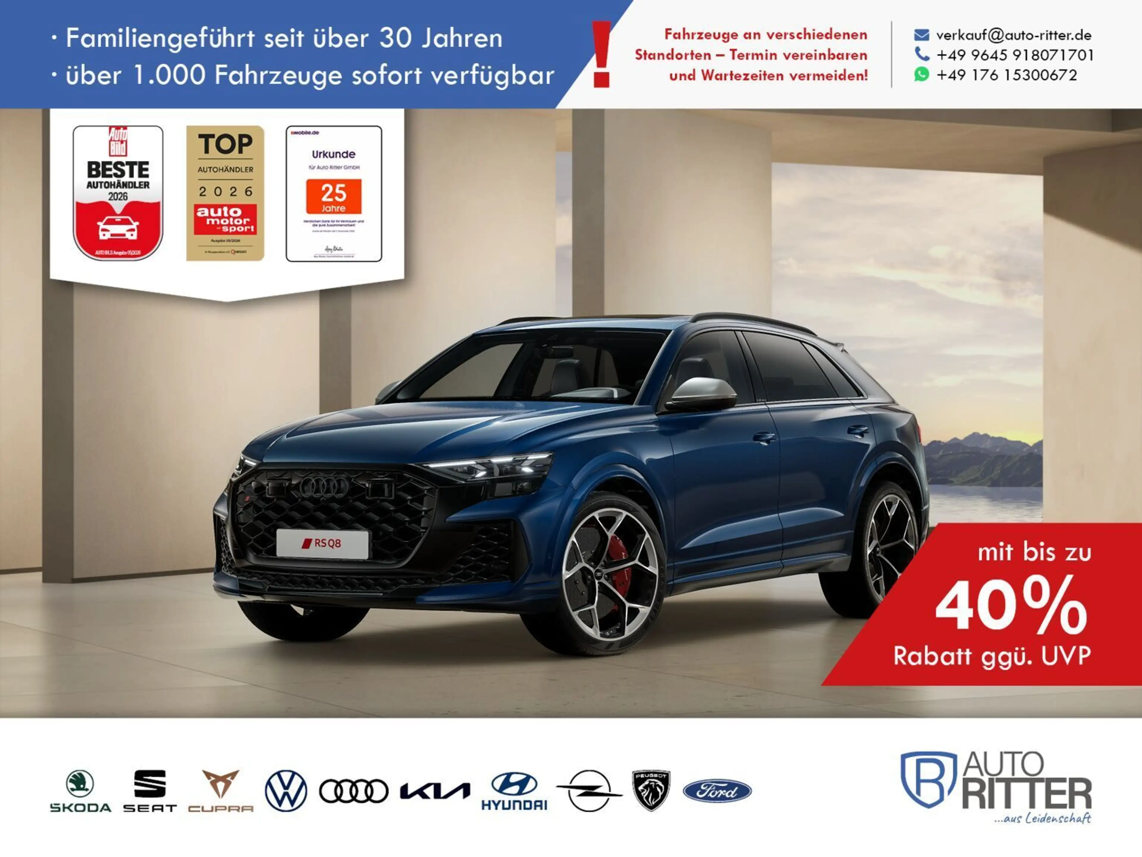 Audi RS Q8 performance ACC|HuD|Stand-Hzg|AHK|RFK|PA...