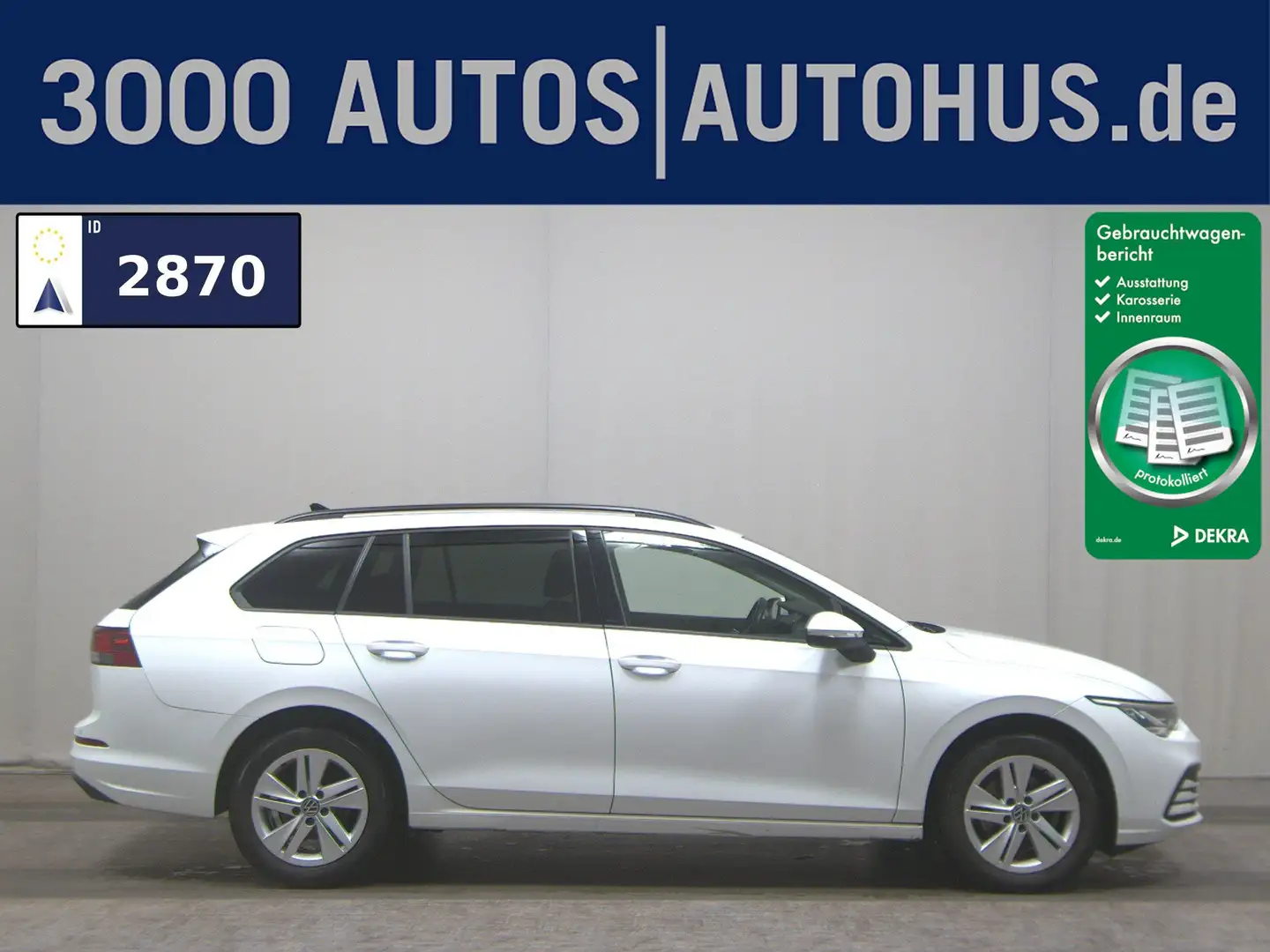 Volkswagen Golf -8 Var. 1.5 eTSI Life Navi LED DC-Pro ACC Weiß - 1