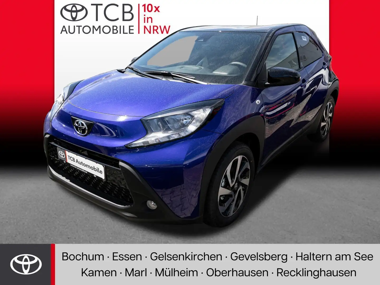 Toyota Aygo X Team D 1.0 SHZ PDC KLIMA BT ZV SERVO AUX Blauw - 1