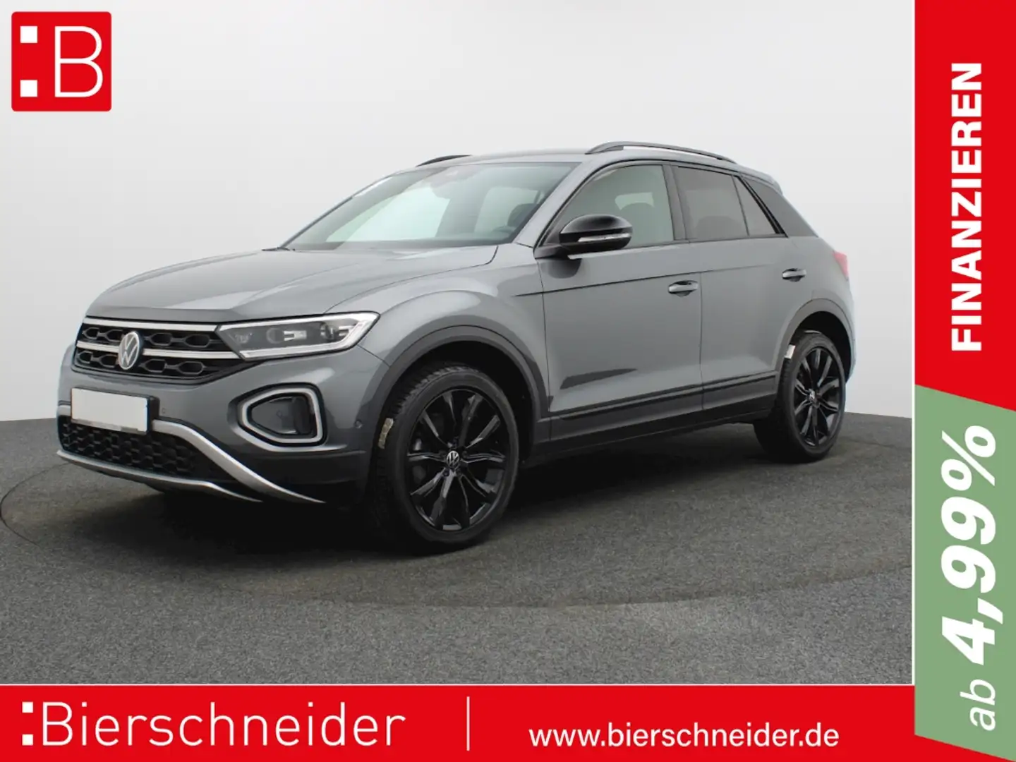 Volkswagen T-Roc 1.5 TSI DSG Black Style AHK NAVI KAMERA Grau - 1