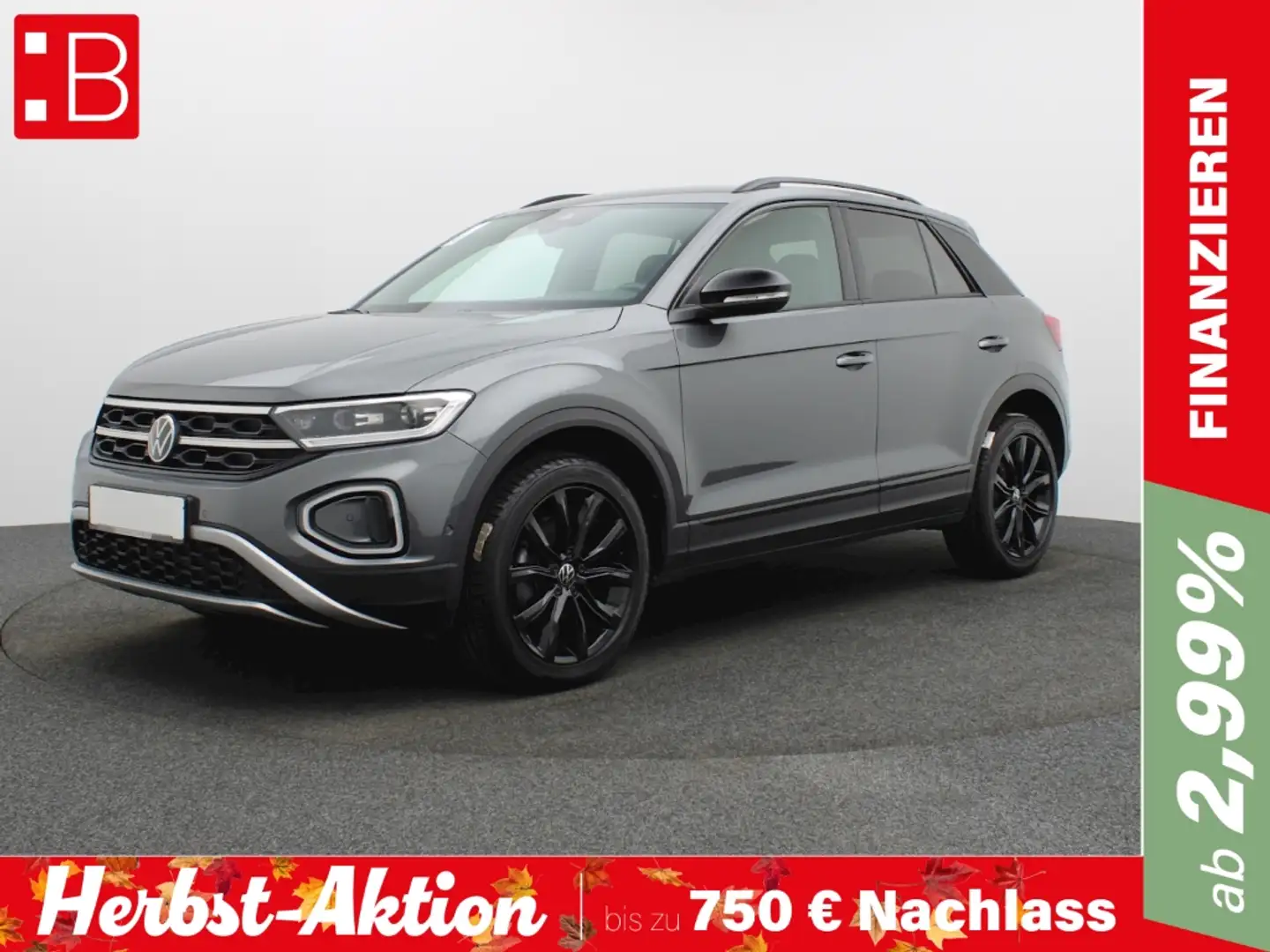 Volkswagen T-Roc 1.5 TSI DSG Black Style AHK NAVI KAMERA Grau - 1