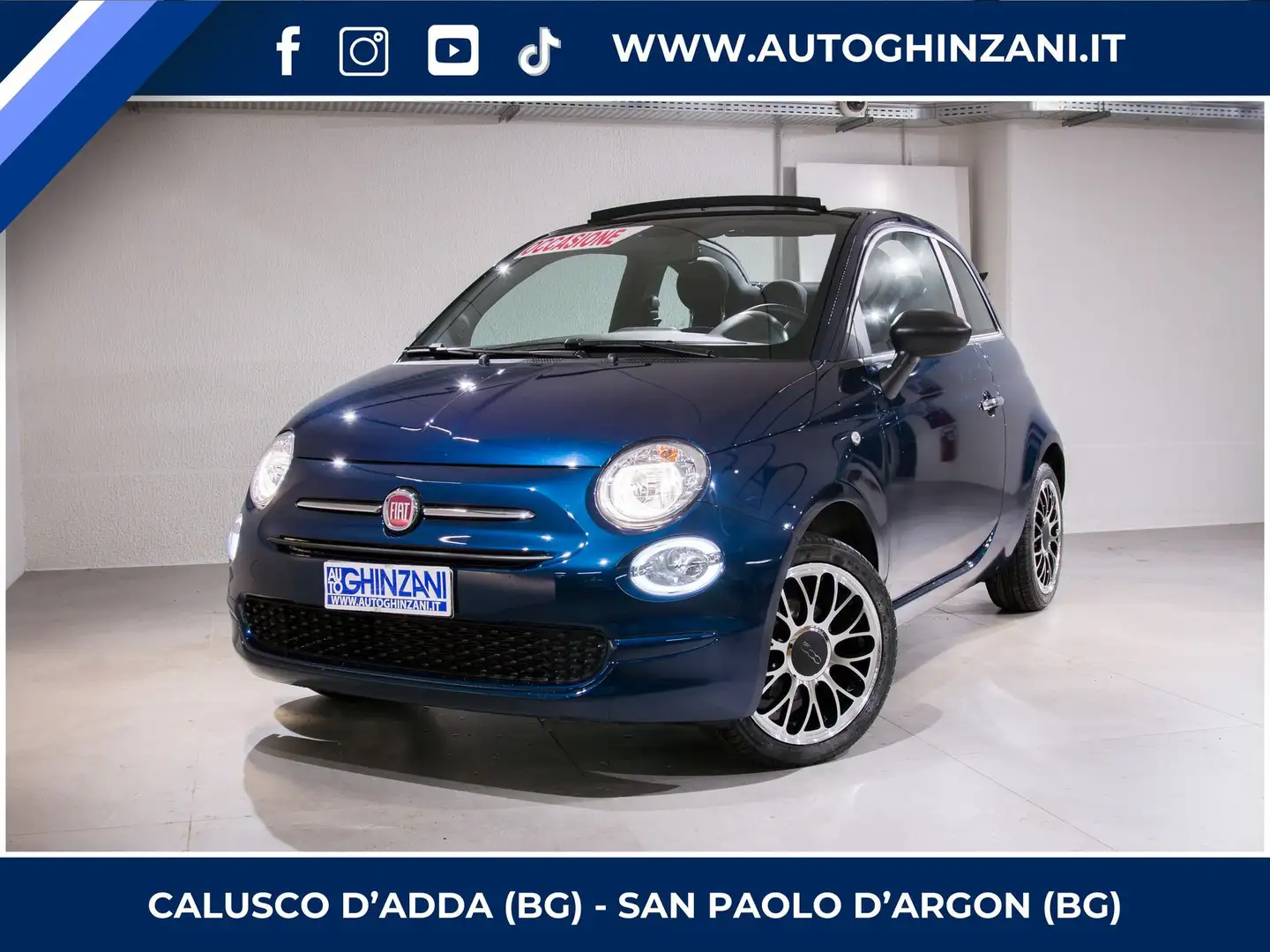 Fiat 500C 1.0 Hybrid - "PREZZO VERO" Bleu - 1