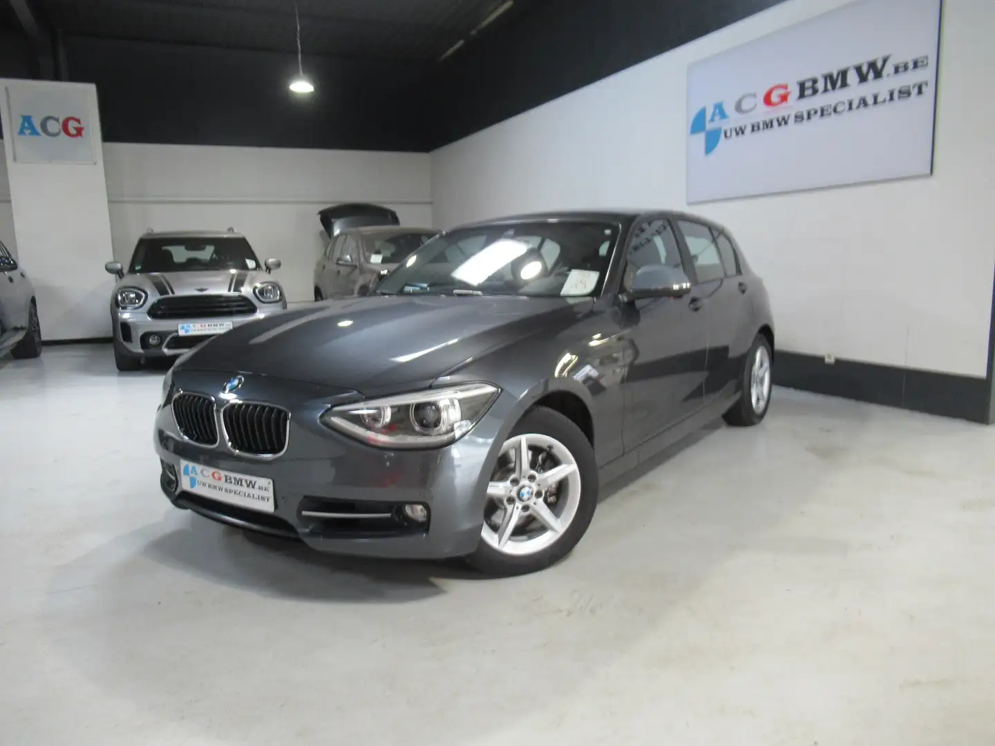 BMW 118 SportLine Xenon Navi Professional PDC LichtPack Gris - 1