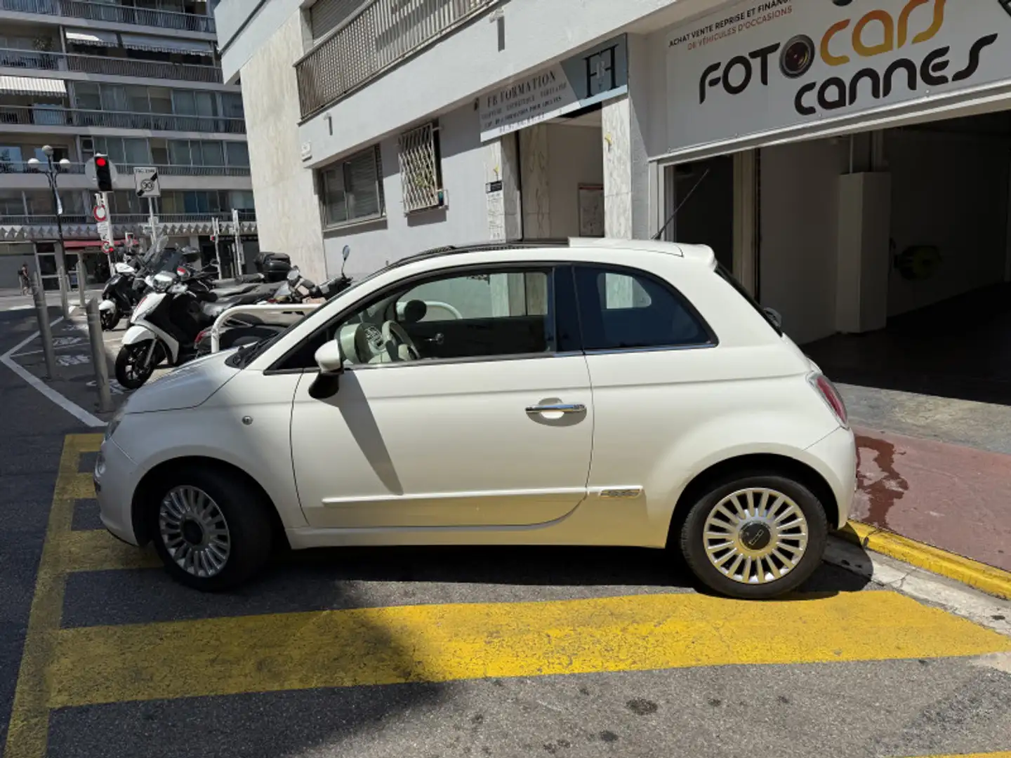 Fiat 500 1.4 16V 100CH LOUNGE DUALOGIC Blanc - 2