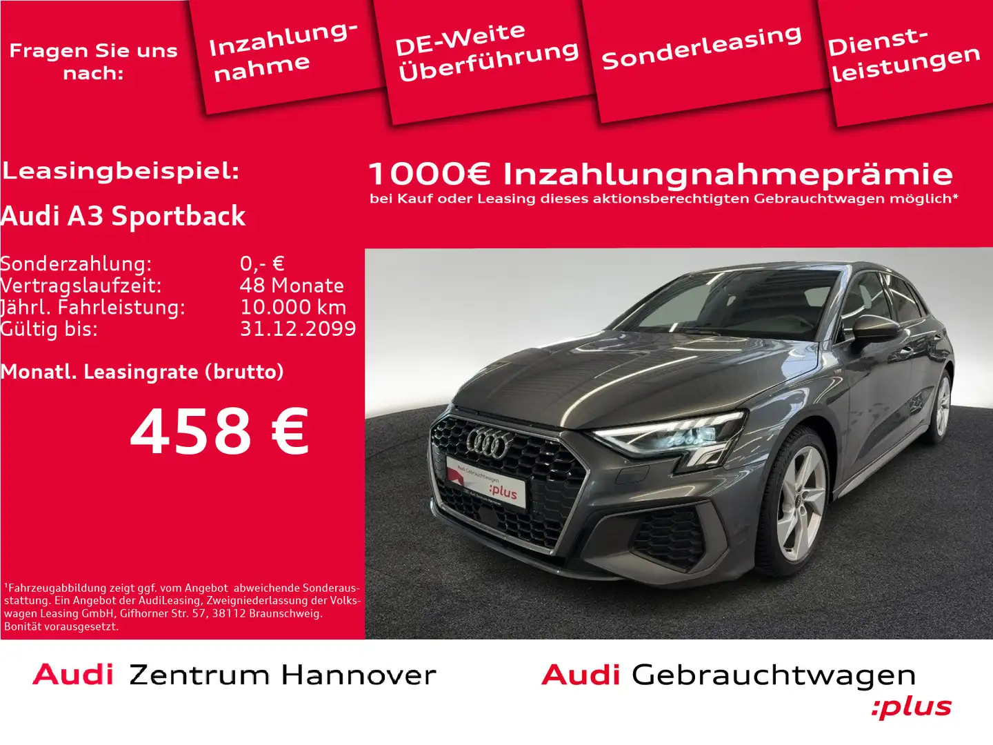 Audi A3 35 TFSI S line LED Navi Interieur S Grau - 1