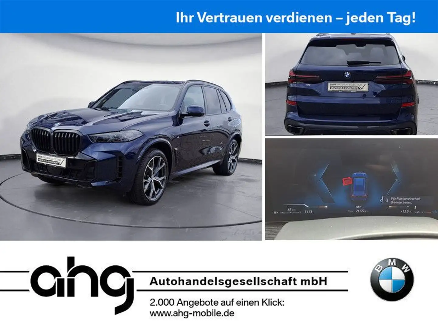 BMW X5 xDrive30d M Sportpaket Pro Panorama AHK Harma Blauw - 1